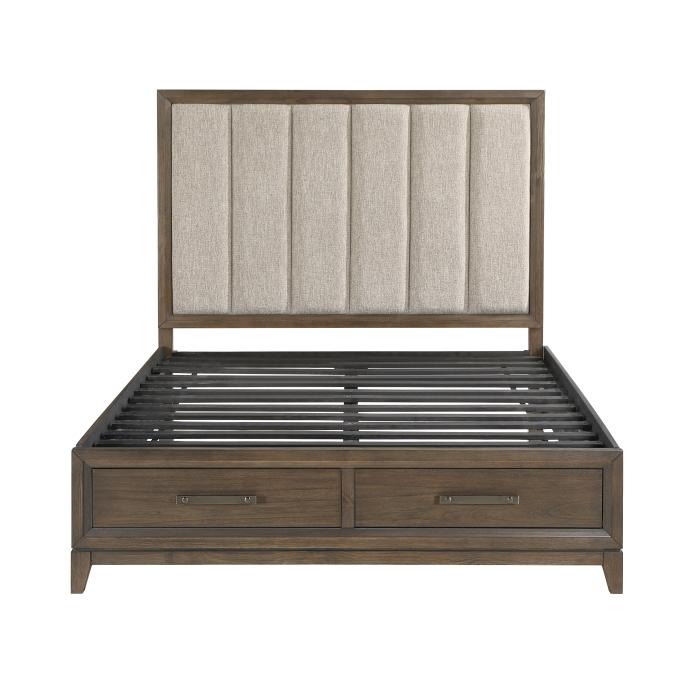 Cambridge (3) California King Platform Bed with Footboard Storage