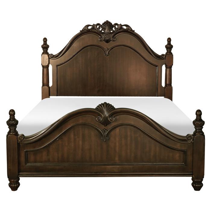 Mont Belvieu Queen Panel Bed in Dark Cherry 1869-1