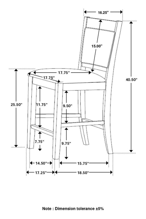 Dewey 5 Pc Counter Height Dining Sets