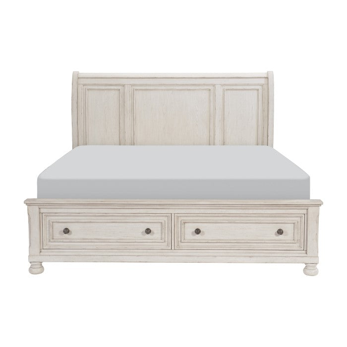 Bethel (3) Eastern King Platform Bed with Footboard Storage