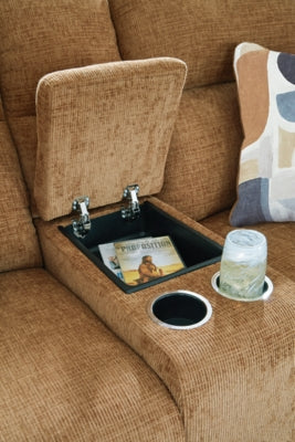 Sofá biplaza reclinable Kanlow con consola