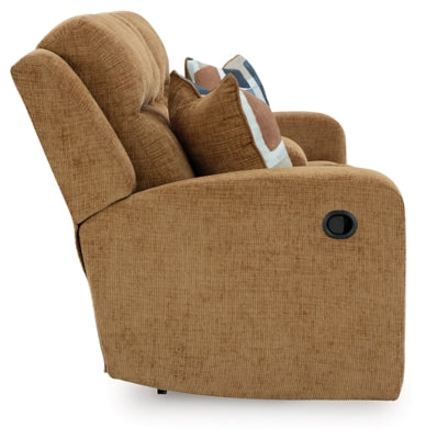 Sofá biplaza reclinable Kanlow con consola