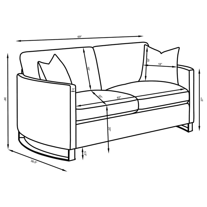 Corliss Stationary Loveseats