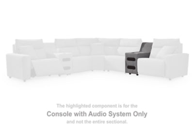 Seccional reclinable Modmax con consola de audio