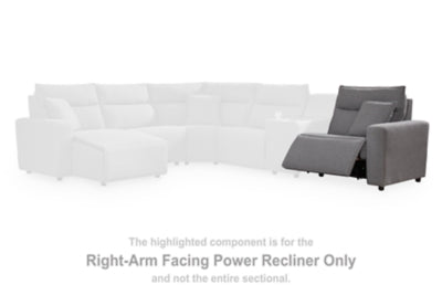 Seccional reclinable Modmax con consola de audio