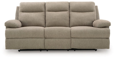 Sofá reclinable de desplazamiento lateral con mesa abatible