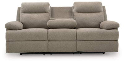 Sofá reclinable de desplazamiento lateral con mesa abatible