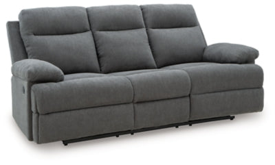 Sofá reclinable de desplazamiento lateral con mesa abatible