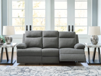 Sofá reclinable de desplazamiento lateral con mesa abatible