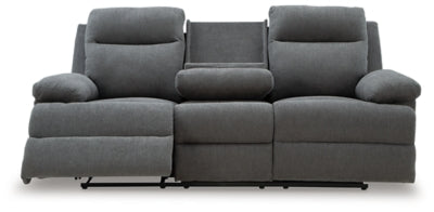 Sofá reclinable de desplazamiento lateral con mesa abatible