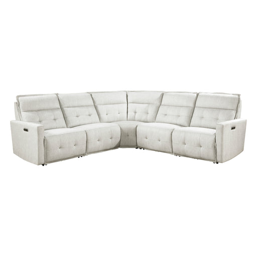 Salida-(5)5-Piece Modular Power Reclining Sectional with Power Headrests image