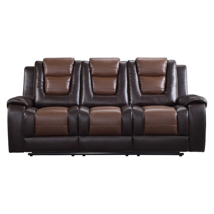 9470BR-3 - Double Reclining Sofa with Center Drop-Down Cup Holders