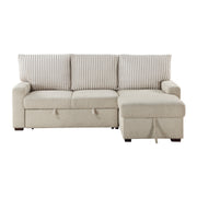 Gallatin-(2)2-Piece Sectional with Right Chaise and Drop-Down Cup holders, Storage Pouch, Pull-out Bed and Hidden Storage image