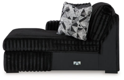 Sofá seccional Midnight-Madness con chaise longue