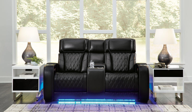 Sofá reclinable biplaza Boyington con consola