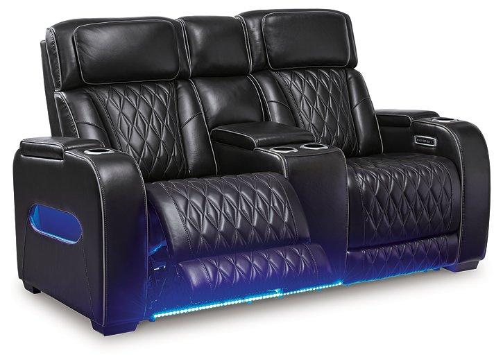 Sofá reclinable biplaza Boyington con consola