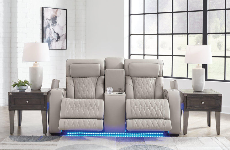 Sofá reclinable biplaza Boyington con consola