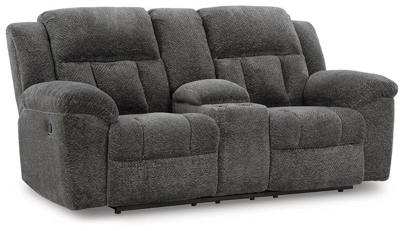 Sofá reclinable Frohn con consola