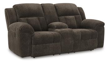 Sofá reclinable Frohn con consola