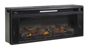 Mueble de TV Kallari de 84" con chimenea eléctrica
