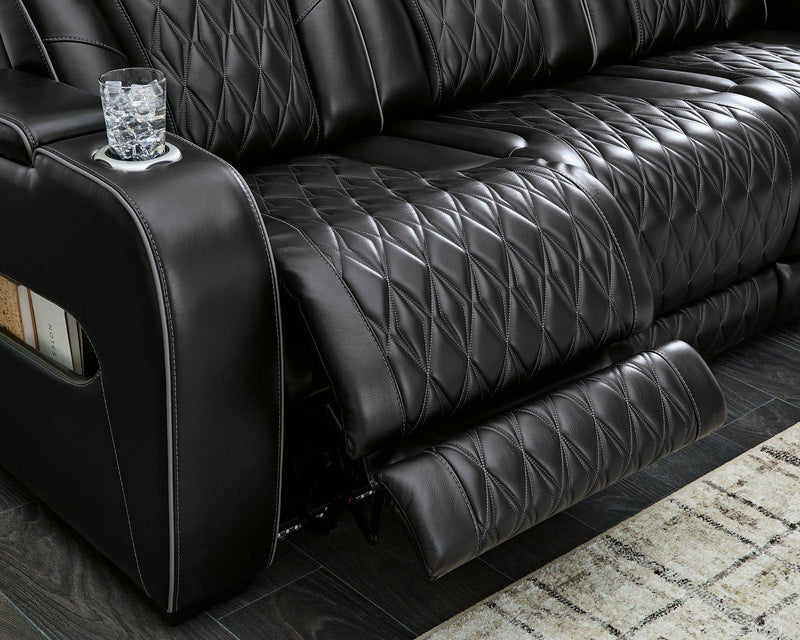 Sofá reclinable biplaza Boyington con consola