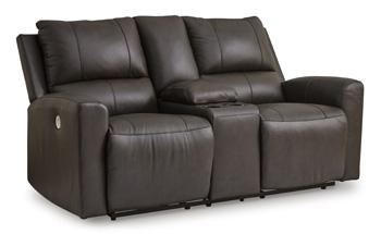 أريكة Boxmere ذات المقعدين القابلة للإمالة كهربائيًا مع وحدة تحكم