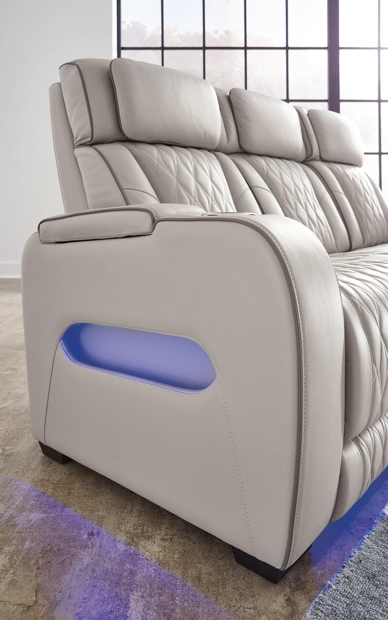 Sofá reclinable biplaza Boyington con consola