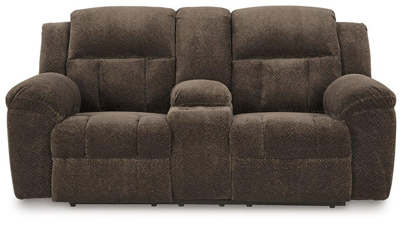 Sofá reclinable Frohn con consola