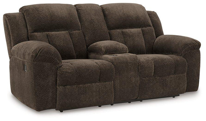 Sofá reclinable Frohn con consola