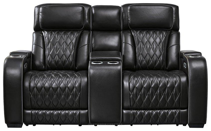 Sofá reclinable biplaza Boyington con consola
