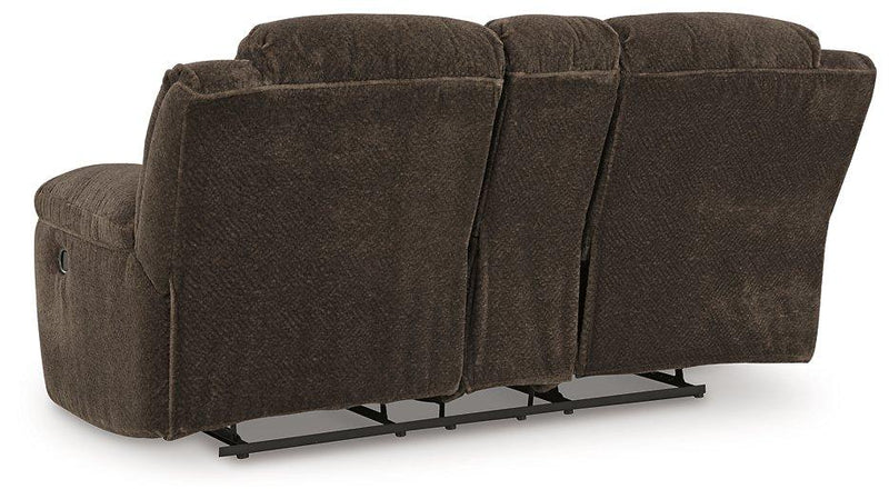 Sofá reclinable Frohn con consola