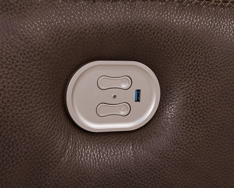 Sofá de dos plazas reclinable eléctrico Alessandro con consola