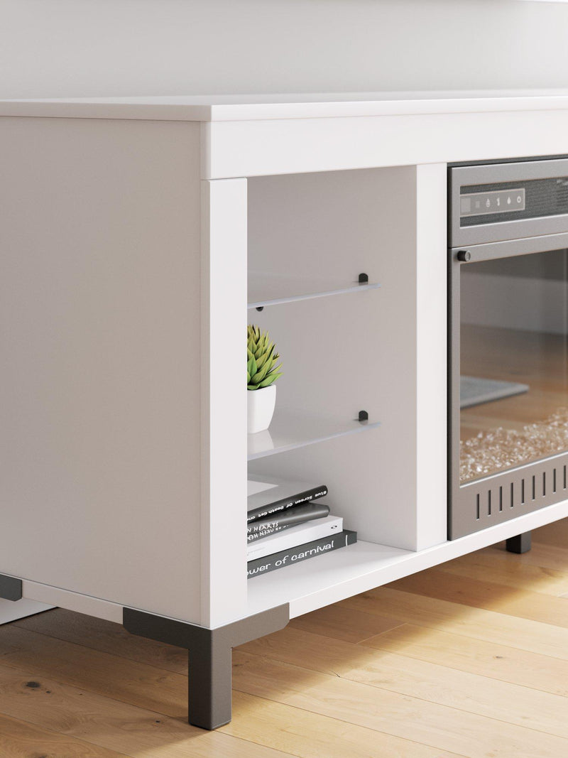 Brollevi 60" TV Stand with Electric Fireplace