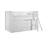 Galen-(5) Low Loft Bunk with Bookcase and Dresser image