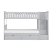 Orion-(5) Twin/Twin Step Bunk Bed with Storage Boxes image