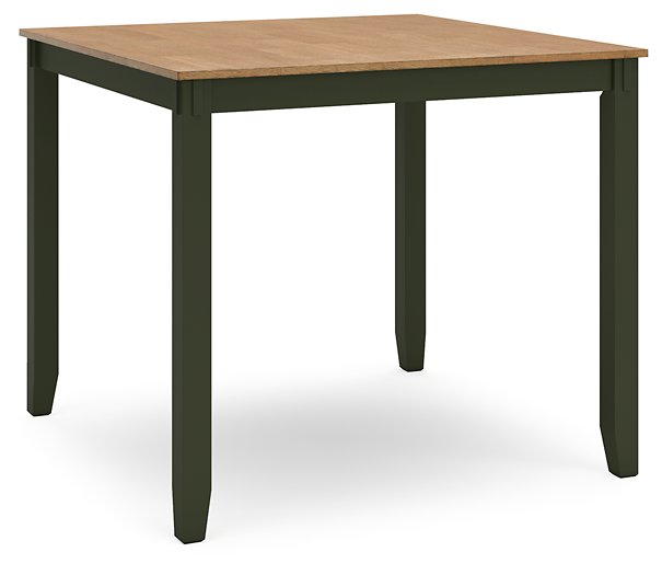 Mesa de comedor a la altura de la encimera Gesthaven y 4 taburetes de bar (Set de 5)