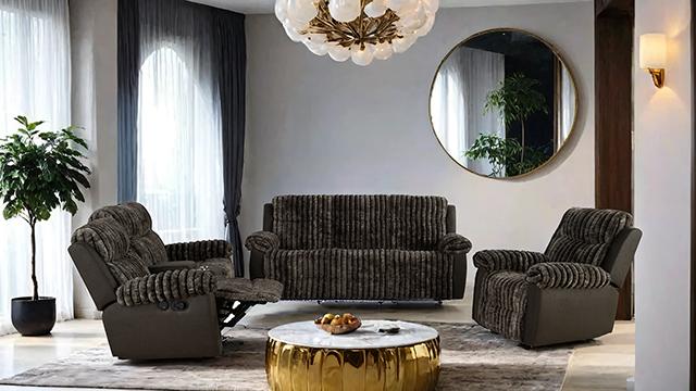 Dionysus Manual Glider Recliner Brown