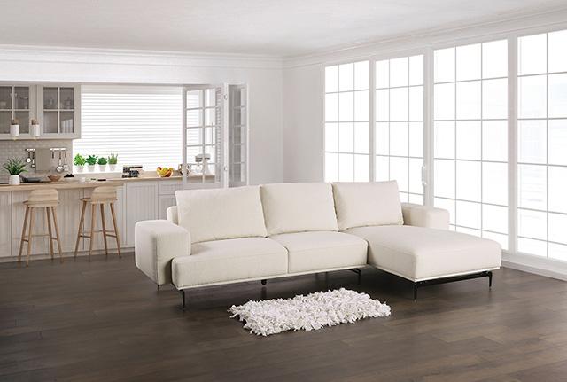 Baerum Sectional, Left & Right Chaise Beige & Gray