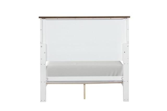 Cama Pinetop individual y matrimonial, blanca y azul