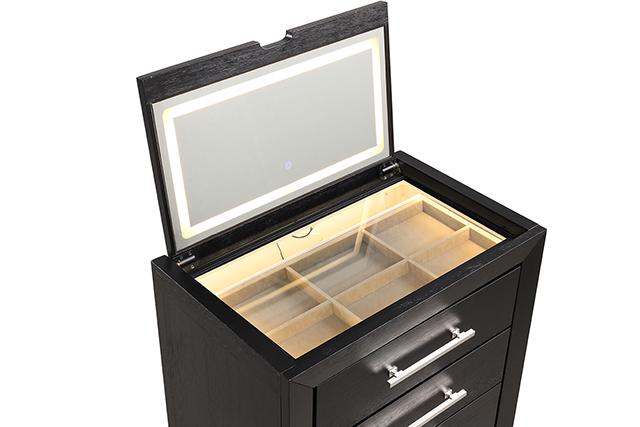 Ashbourne Bedside Vanity Set with Stool Contemporary