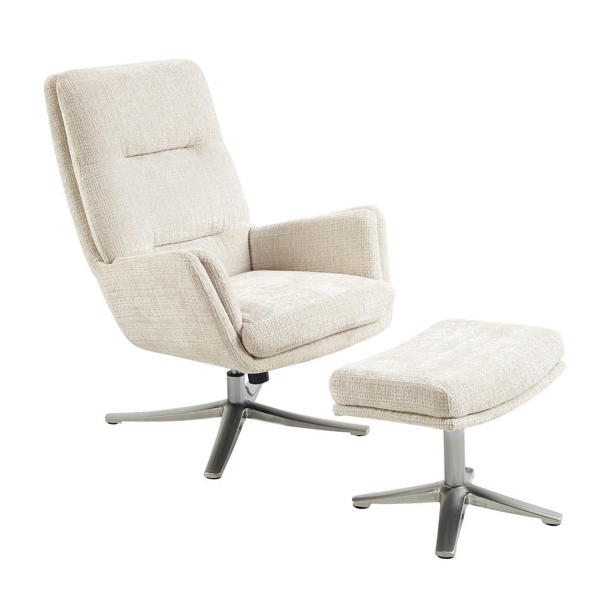 Swivel Chair with Ottoman