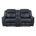 8516BU-2 - Double Reclining Love Seat with Center Console, Receptacles and USB Ports image