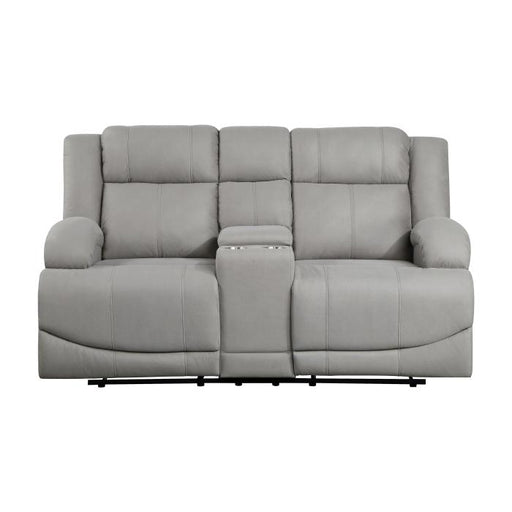 9207GRY-2 - Double Reclining Love Seat with Center Console image