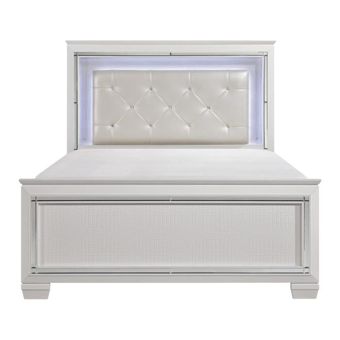 Allura King Panel Bed in White 1916KW-1EK