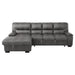 Michigan Sectional with Pull Out Bed and Left Chaise in Dark Gray 9407DG2LC3R image