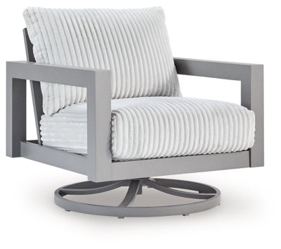 Sillón giratorio de exterior Hurley Park con cojín