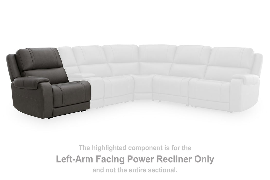 5Z - Pittson Power Reclining Sectional Loveseat with Console