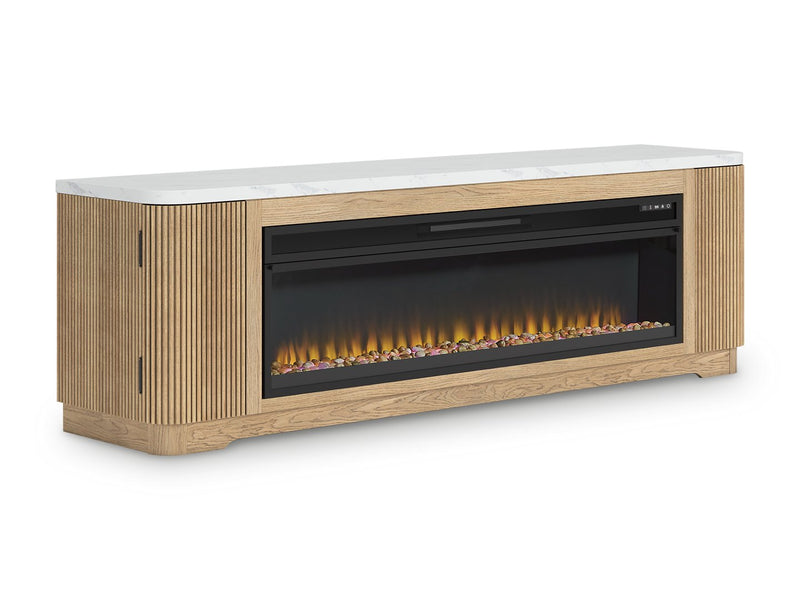 Camdill 80" TV Stand with Electric Fireplace