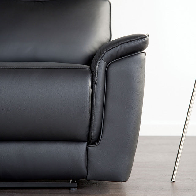 Bienne Sofa Manual Recliner White & Black