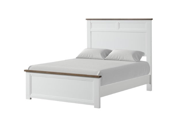 Pinetop Juego de dormitorio doble de 4 y 5 piezas blanco y azul